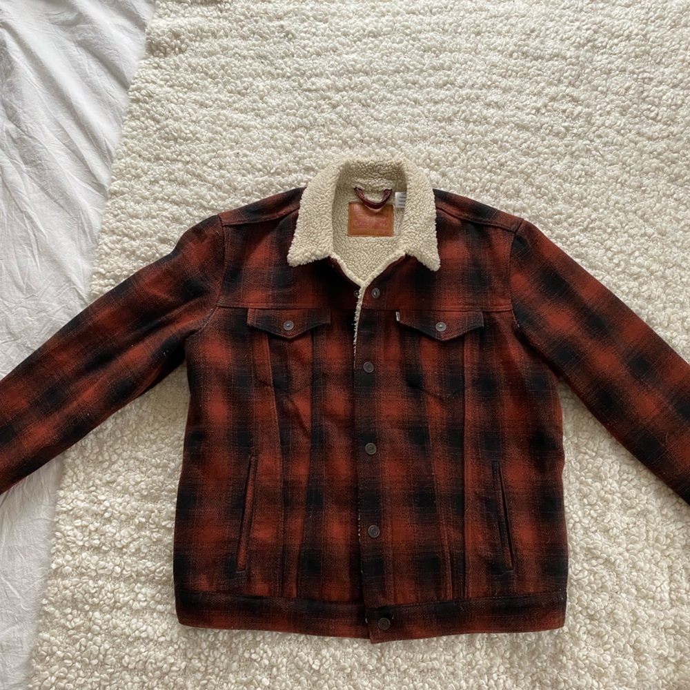 Levi’s plaid sherpa jacket